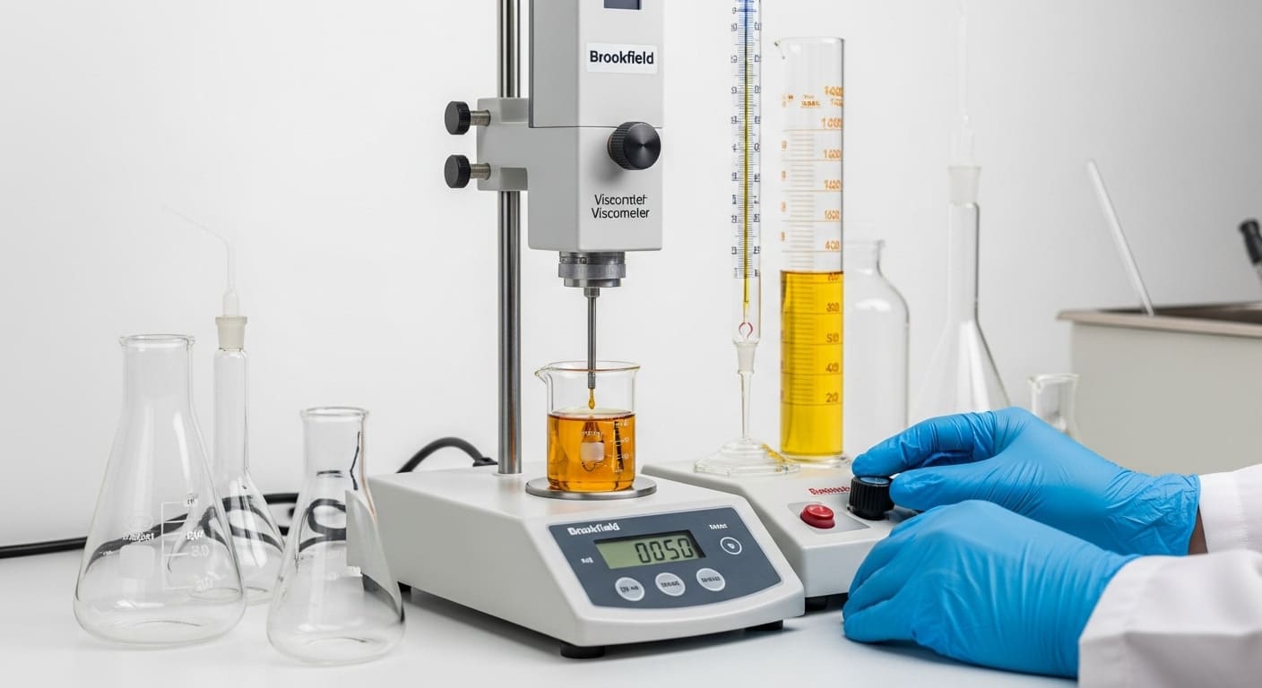 Лабораторное оборудование для анализа качества нефтепродуктов.